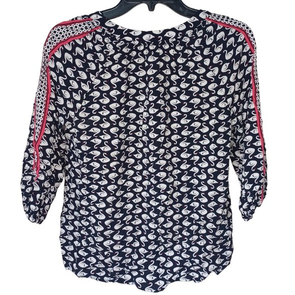 Crown & Ivy Swan Blouse Size Small - Picture 3 of 5